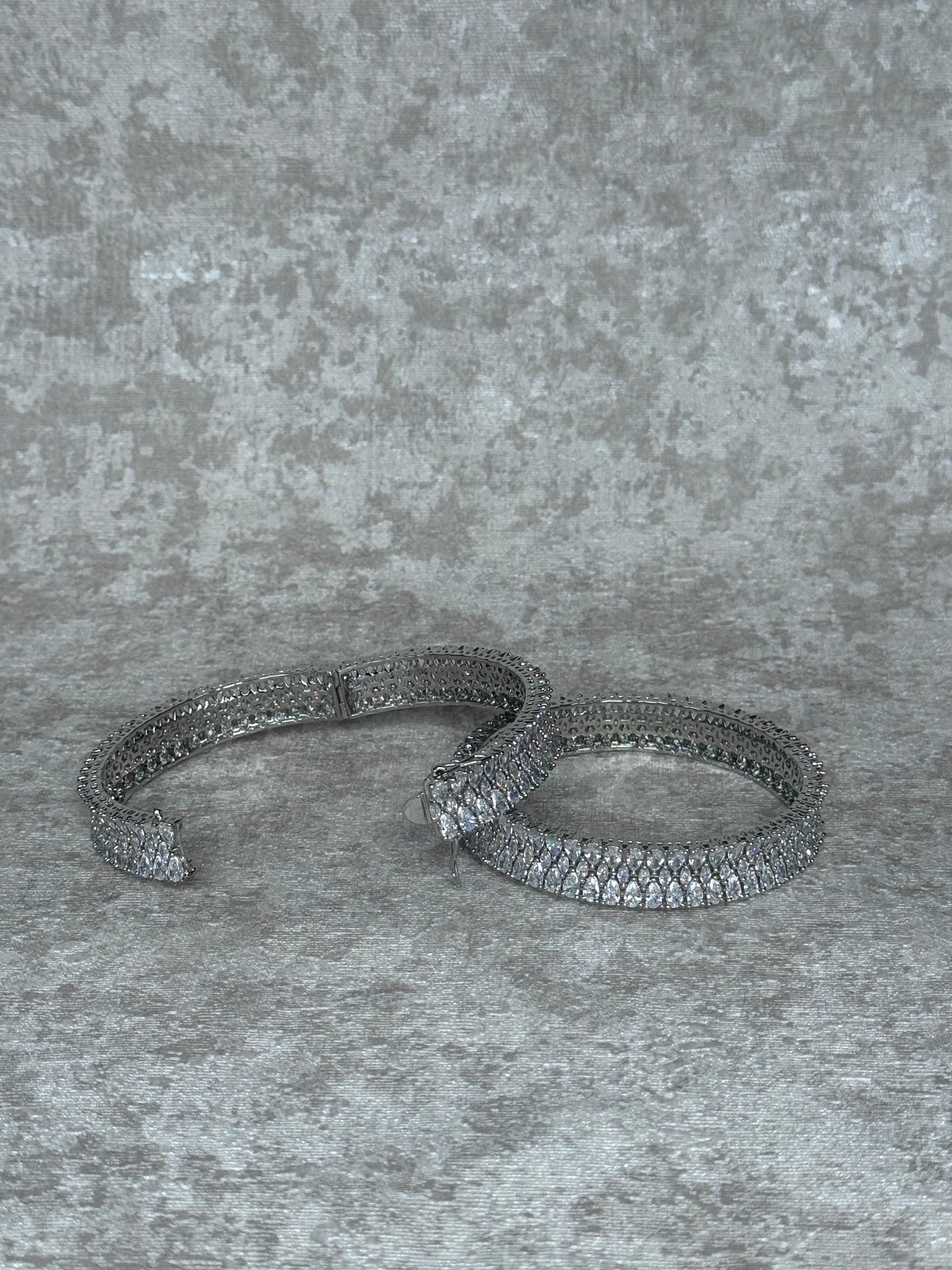 Silver AD Bangle (Set of 2) | The Tara Collection