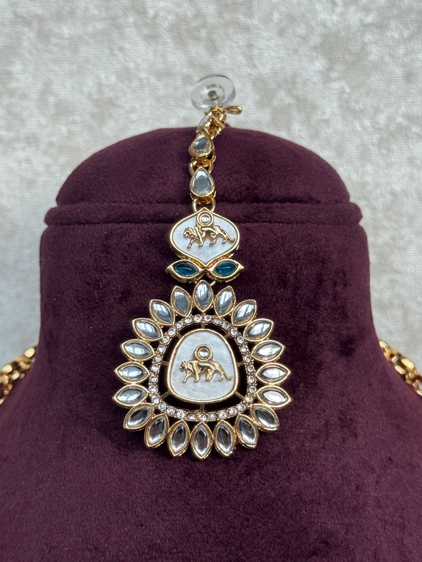 Double Layer Sabyasachi Inspired MOP and Kundan Necklace Set | The Tara Collection