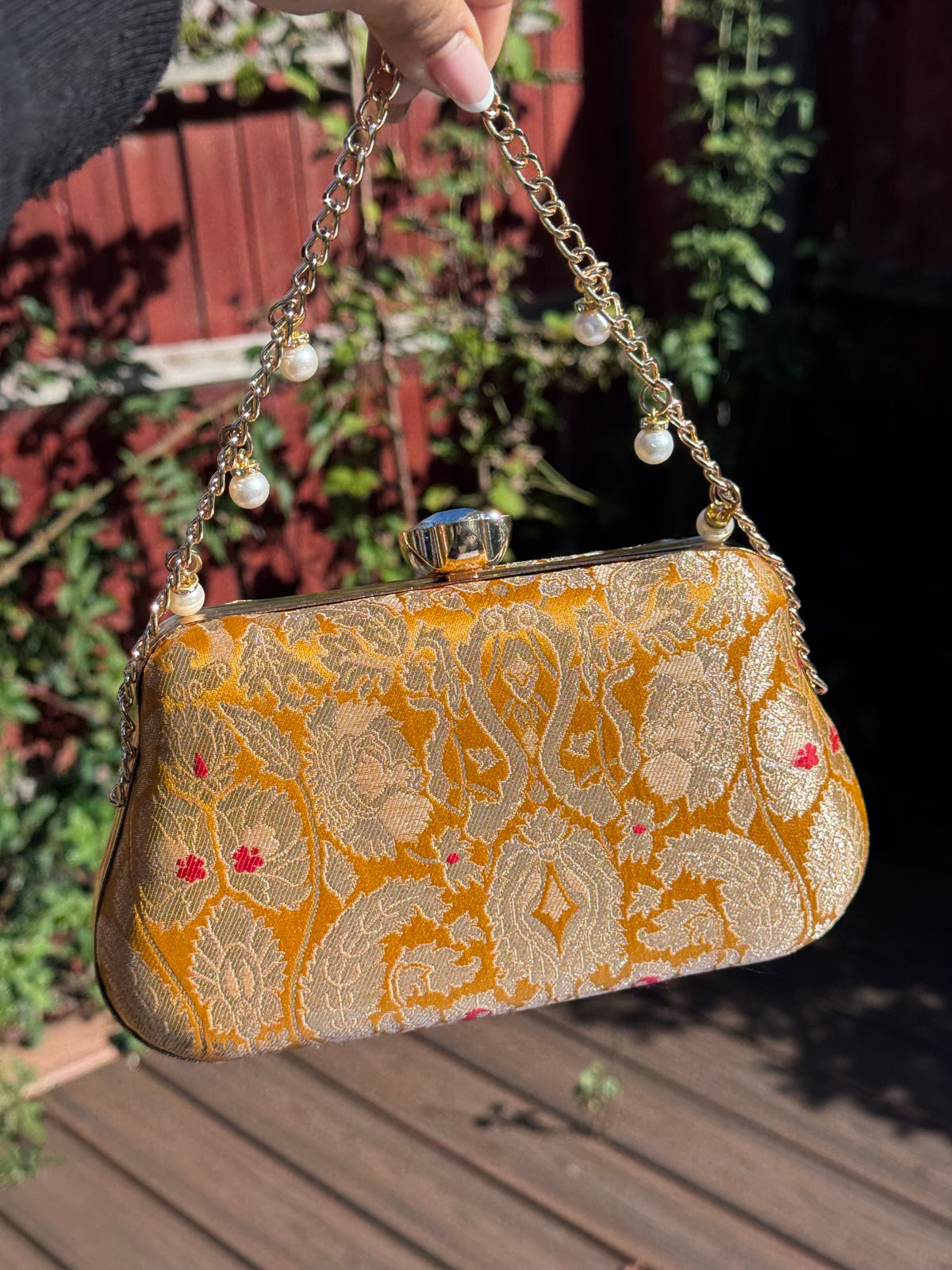 Kashvi Clutch Bag | Pure Banarasi Silk Clutch Purse | The Tara Collection