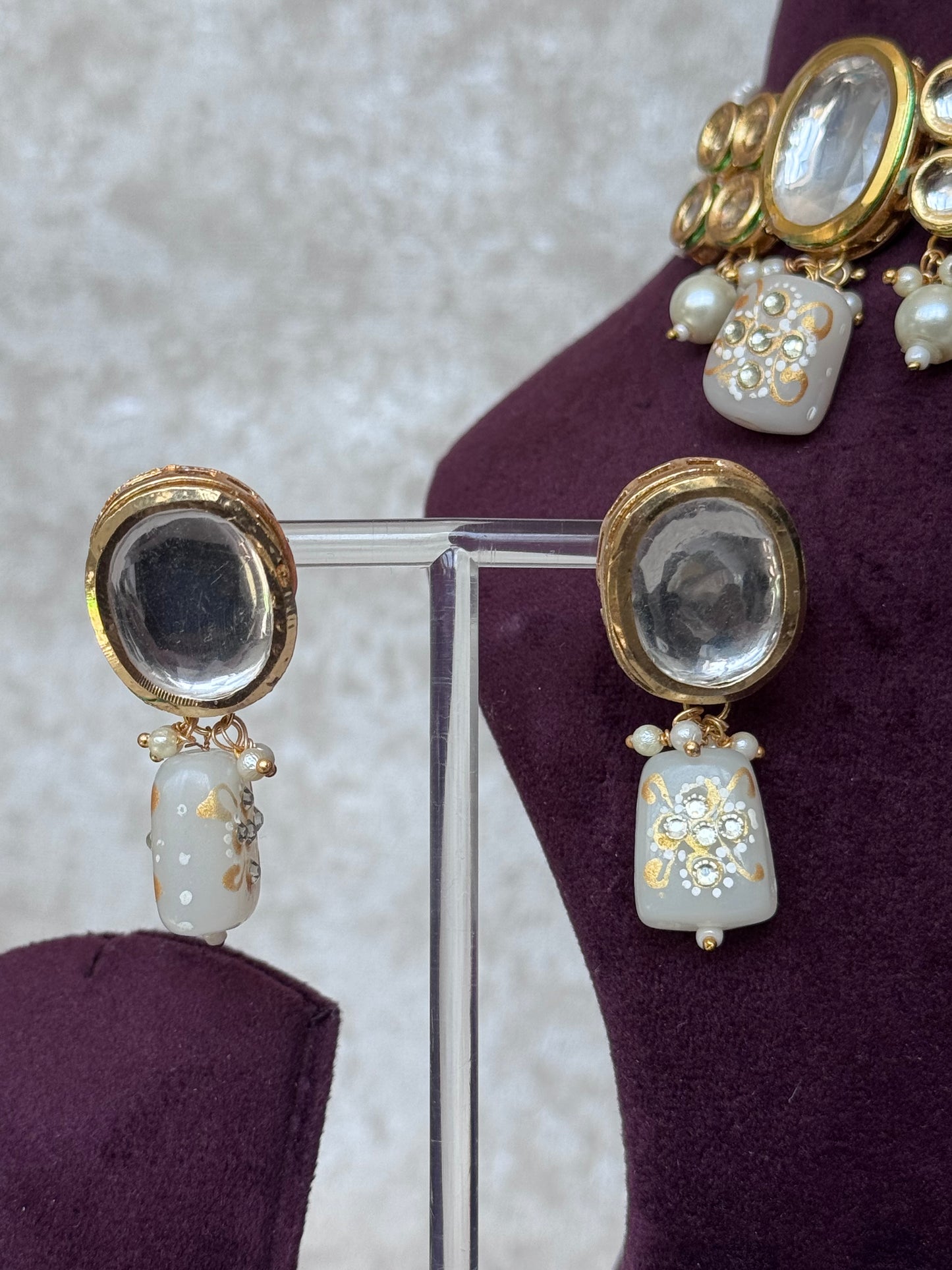 Ivory Kundan Choker Set | The Tara Collection