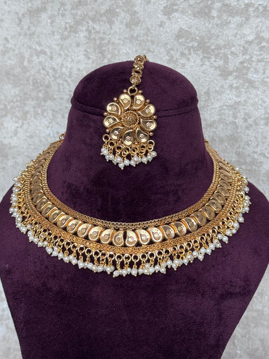 Floral Antique Choker Set | The Tara Collection