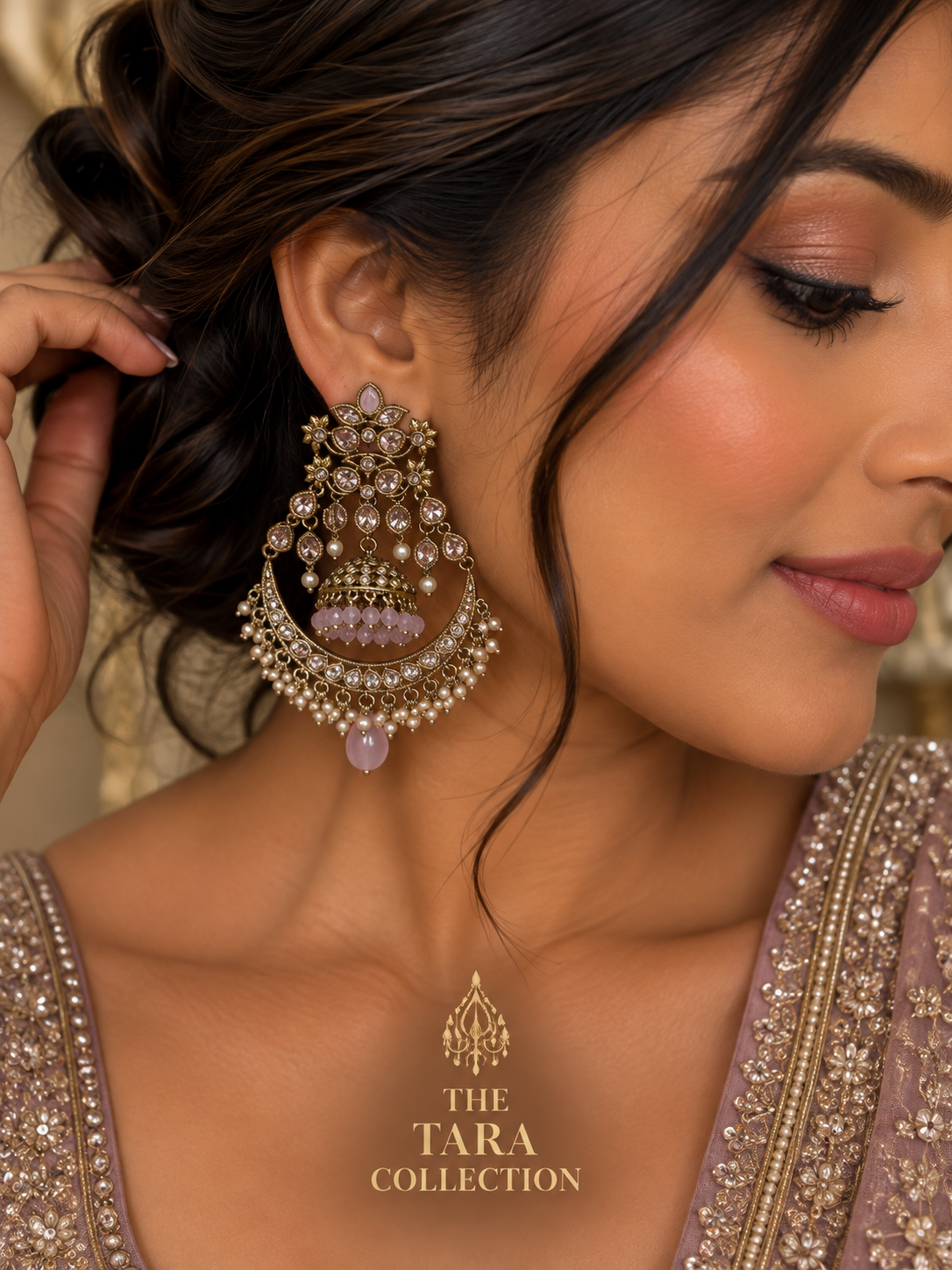 Leela – Chandbali Jhumka Earrings | The Tara Collection