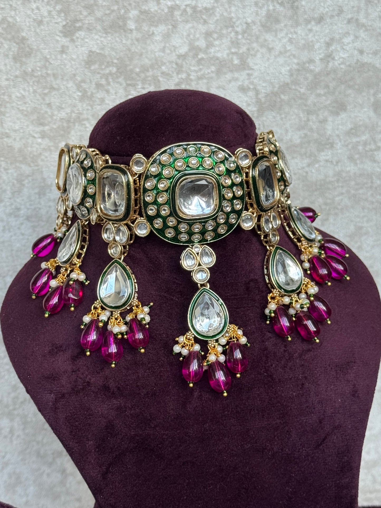 Kundan & Meenakari Choker Set | The Tara Collection