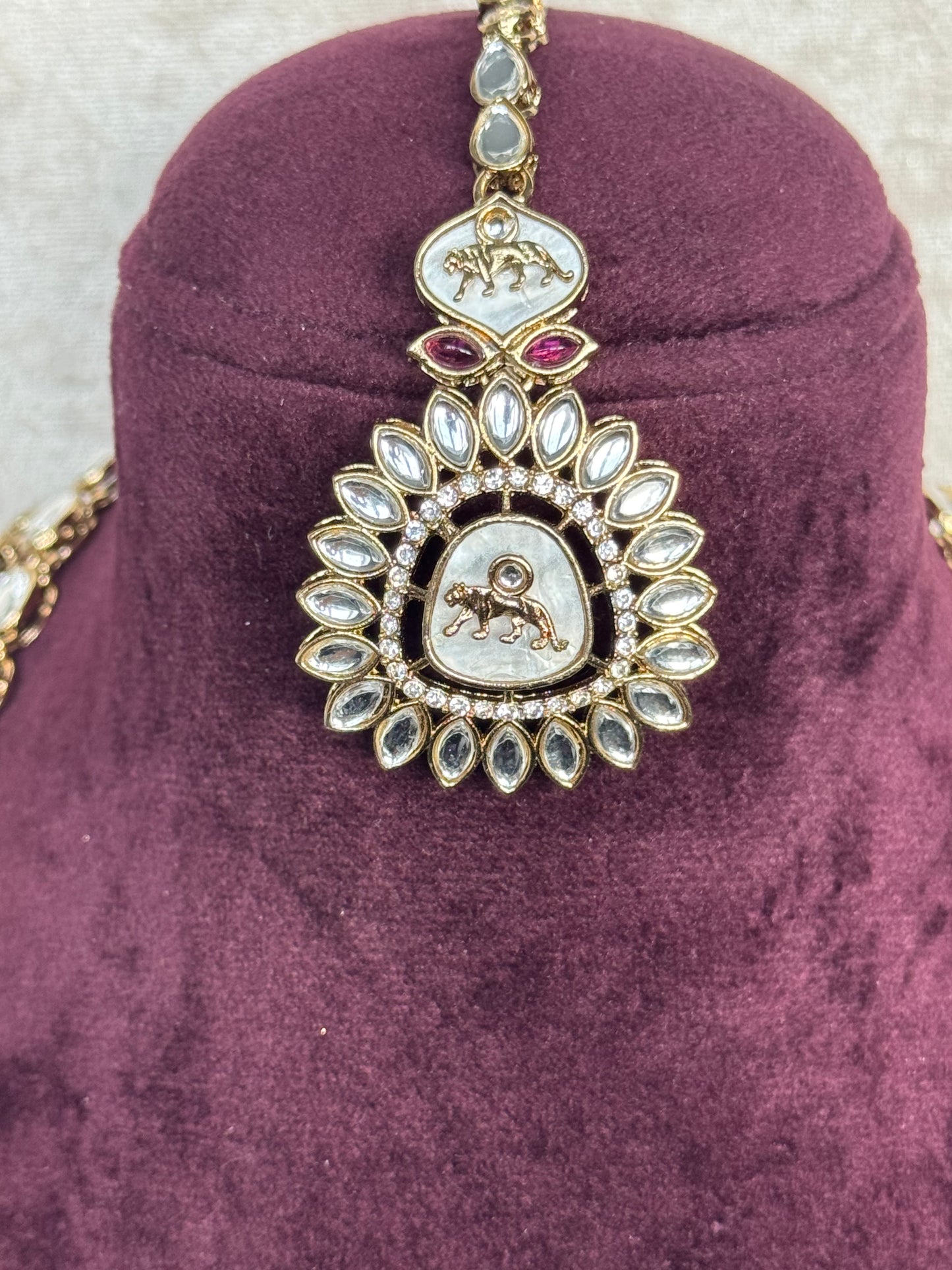 Double Layer Sabyasachi Inspired MOP and Kundan Necklace Set | The Tara Collection