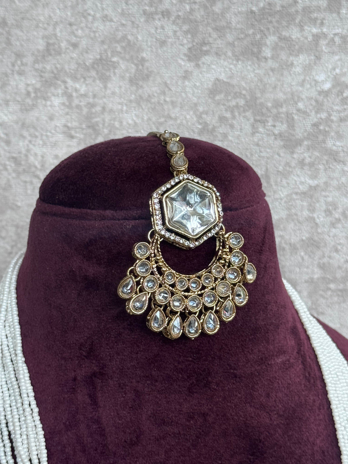 Rajvi - Pearl Long Necklace Set | The Tara Collection