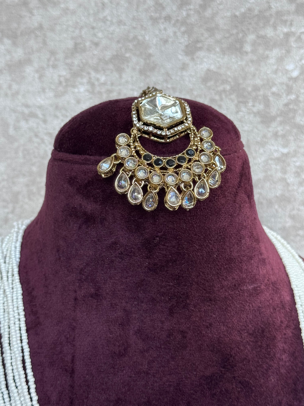 Rajvi - Pearl Long Necklace Set | The Tara Collection