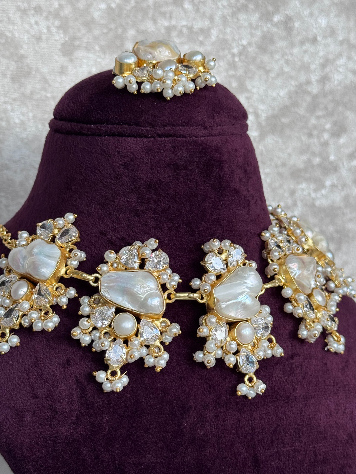 Urmi - Mother of Pearl Set | The Tara Collection