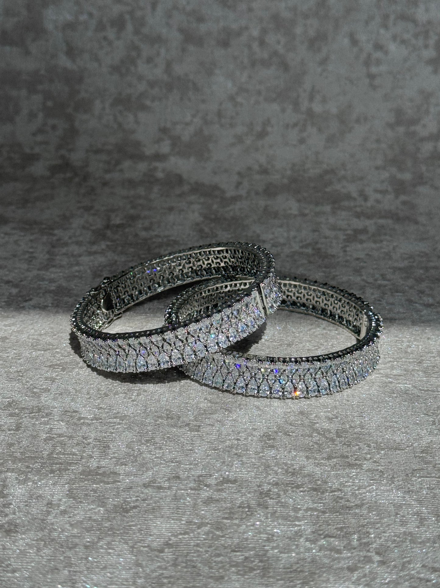Silver AD Bangle (Set of 2) | The Tara Collection