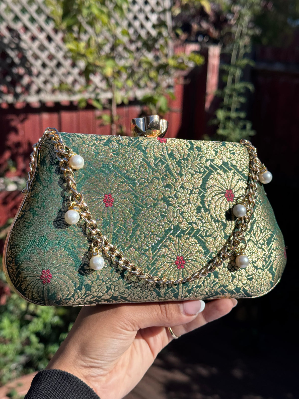 Kashvi Clutch Bag | Pure Banarasi Silk Clutch Purse | The Tara Collection