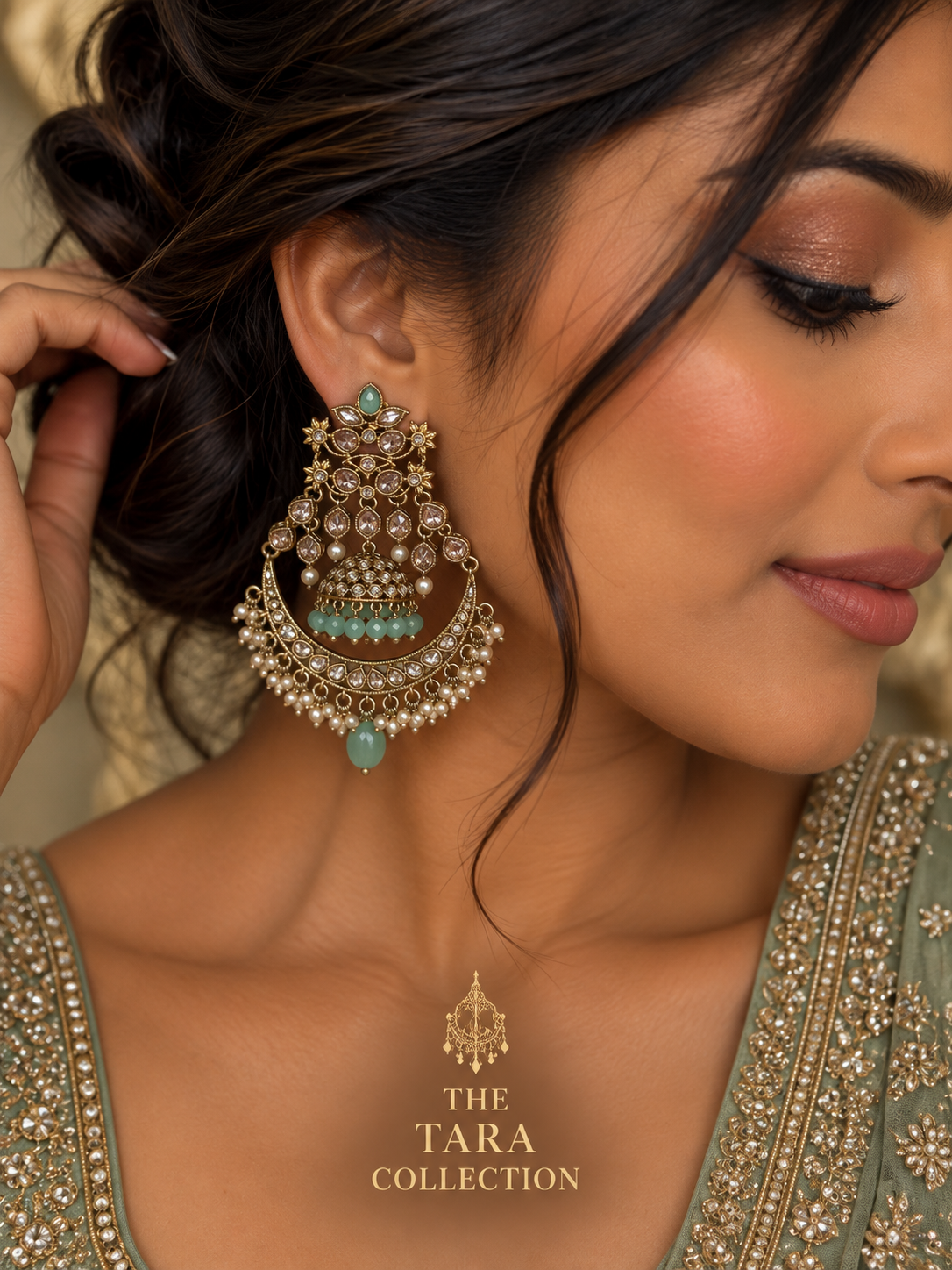 Leela – Chandbali Jhumka Earrings | The Tara Collection