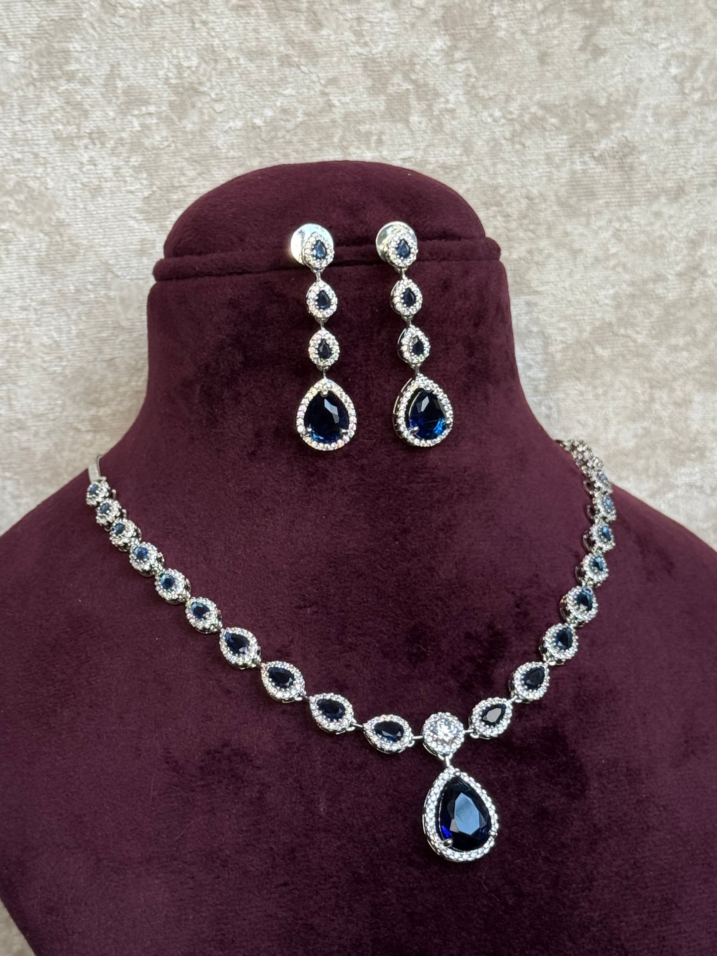 Simple AD Necklace Set | Necklace & Earrings
