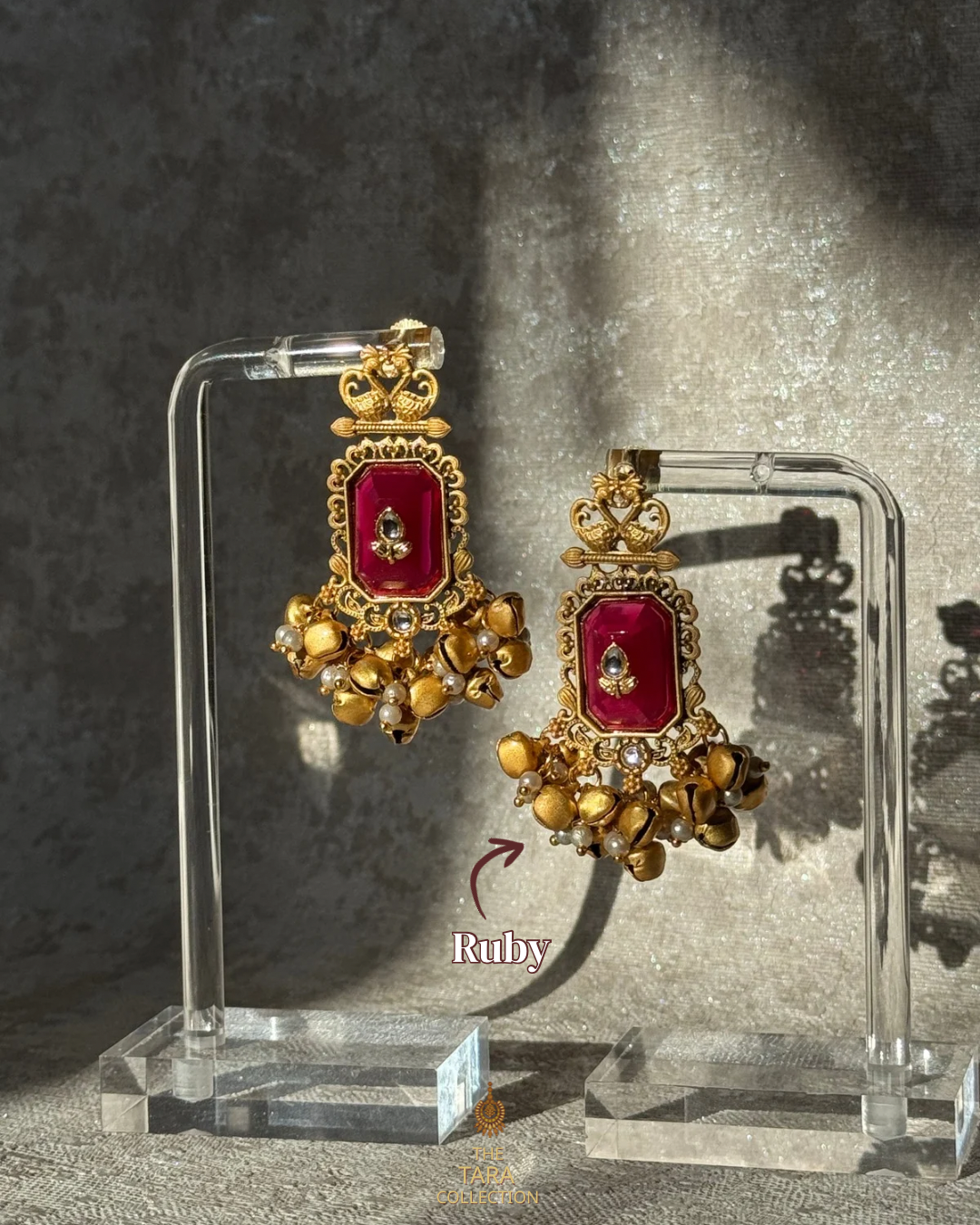 Ghungroo Bird motif earrings