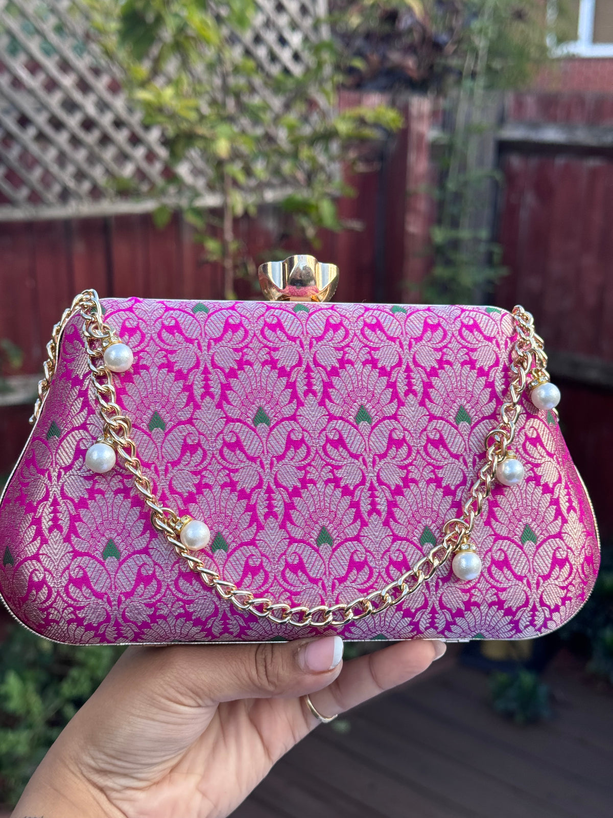 Kashvi Clutch Bag | Pure Banarasi Silk Clutch Purse | The Tara Collection