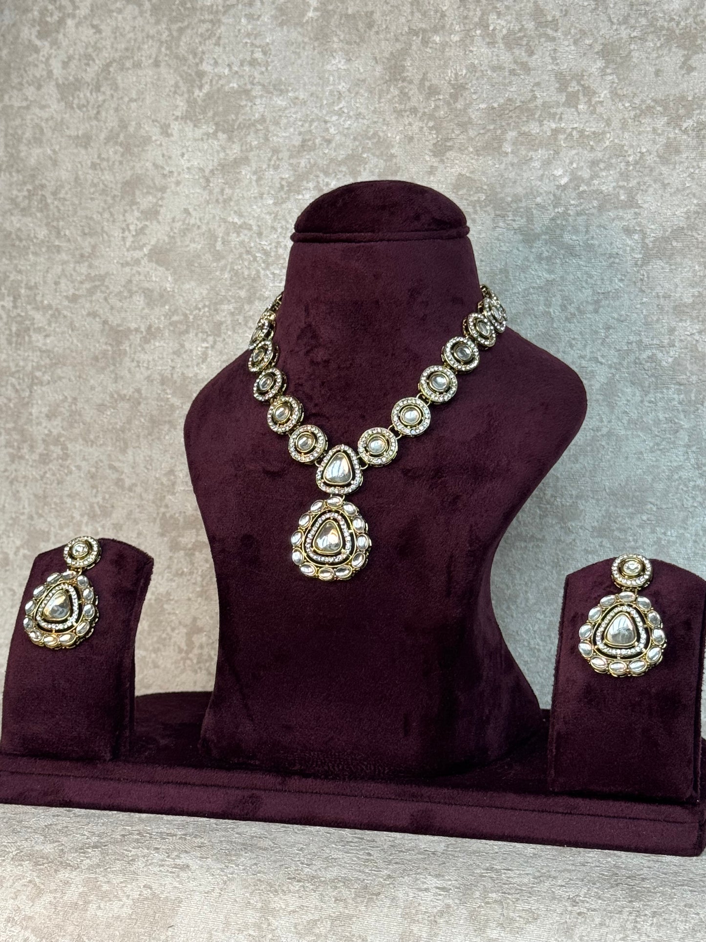 Kundan Necklace Set (multiple colours)