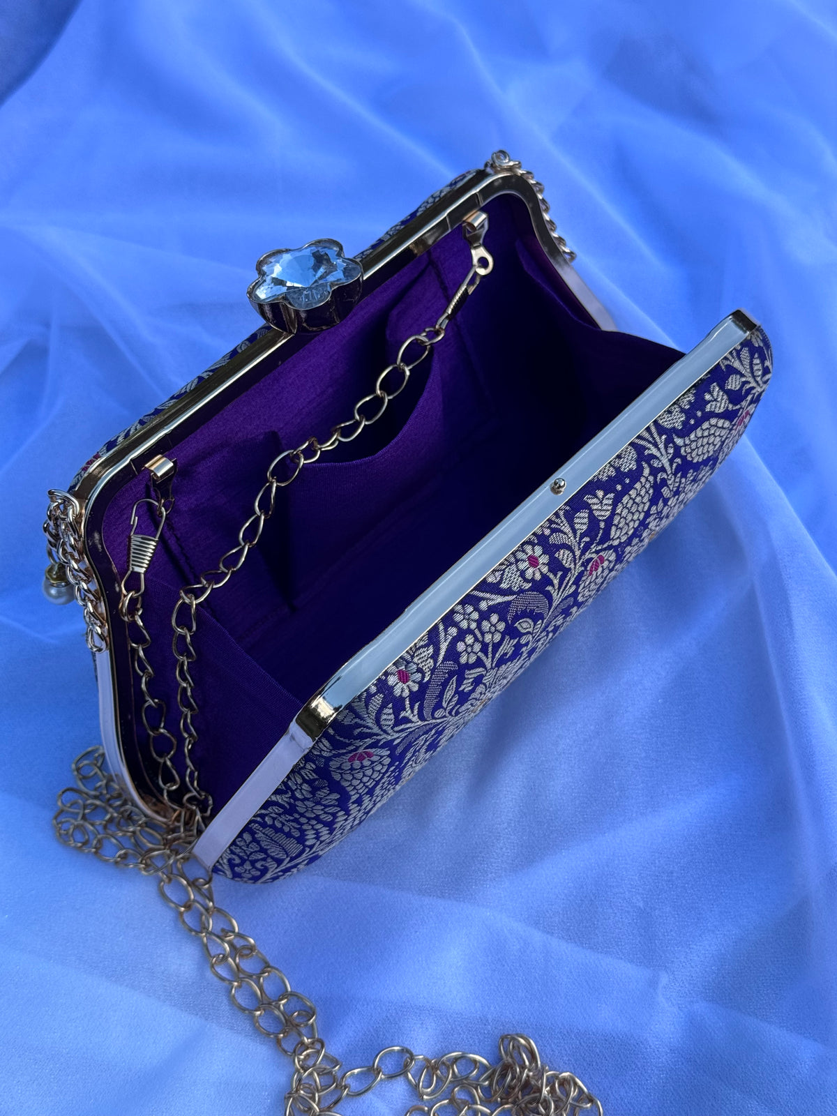 Kashvi Clutch Bag | Pure Banarasi Silk Clutch Purse | The Tara Collection
