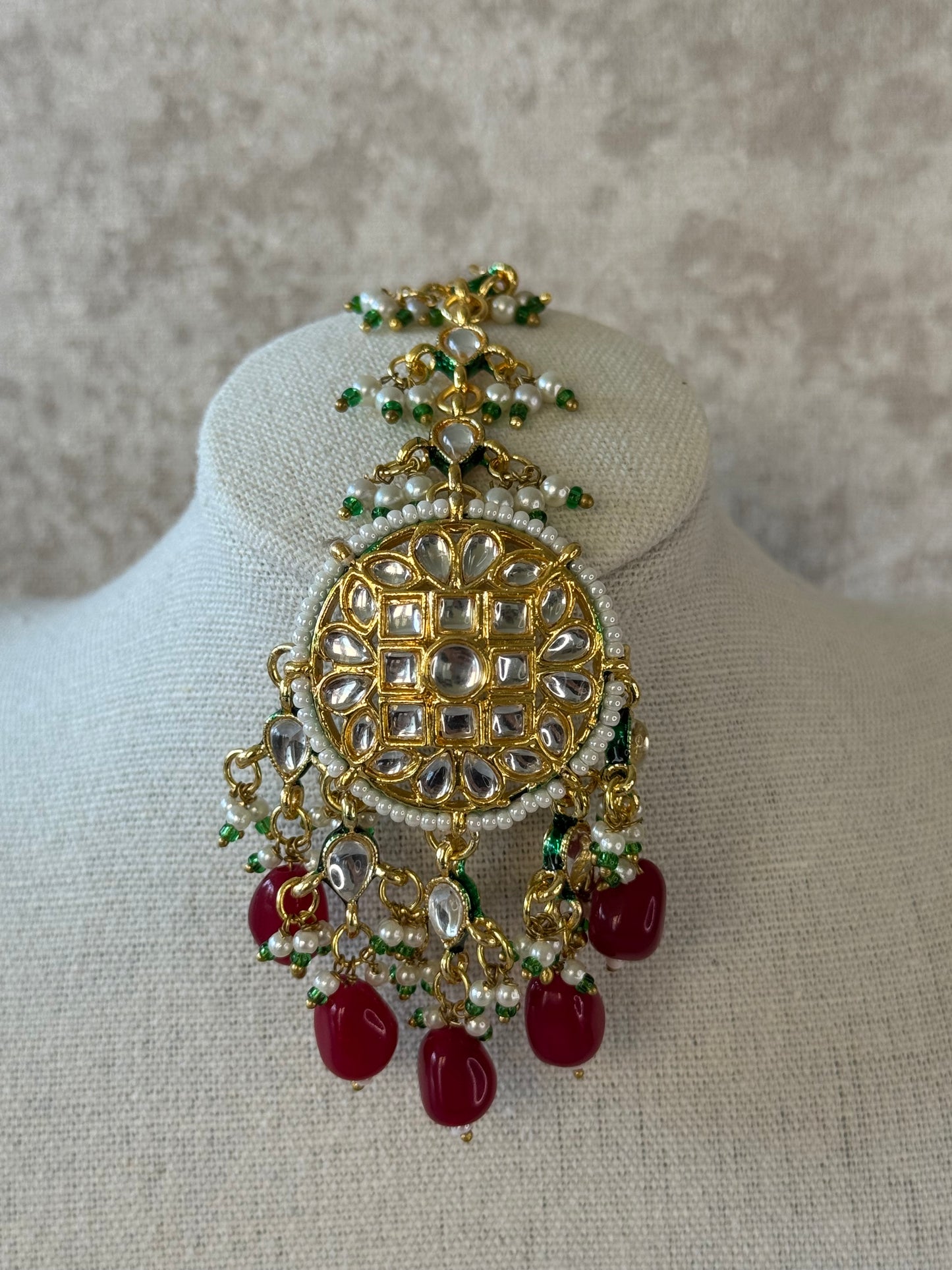 Statement Earring & Tikka Set