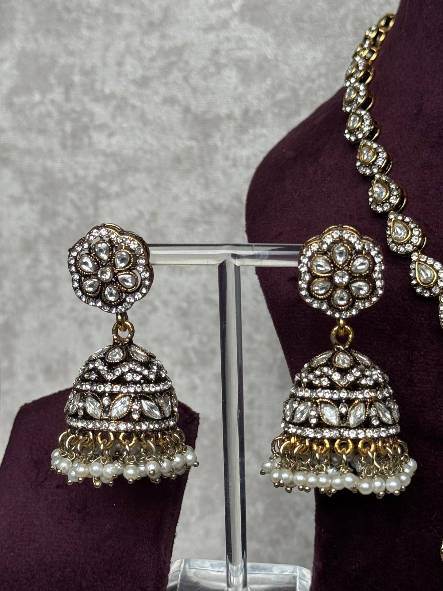 Brushed Gold Necklace Set | The Tara Collection
