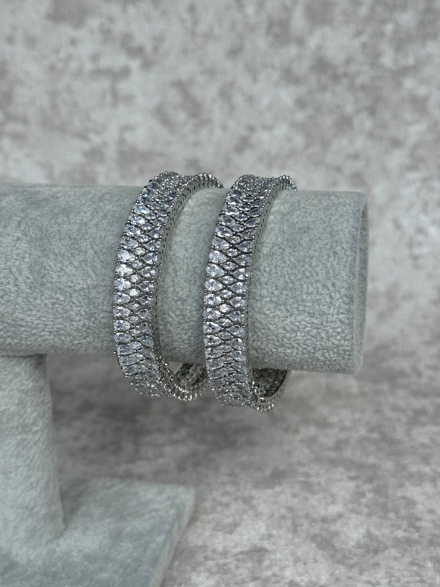 Silver AD Bangle (Set of 2) | The Tara Collection