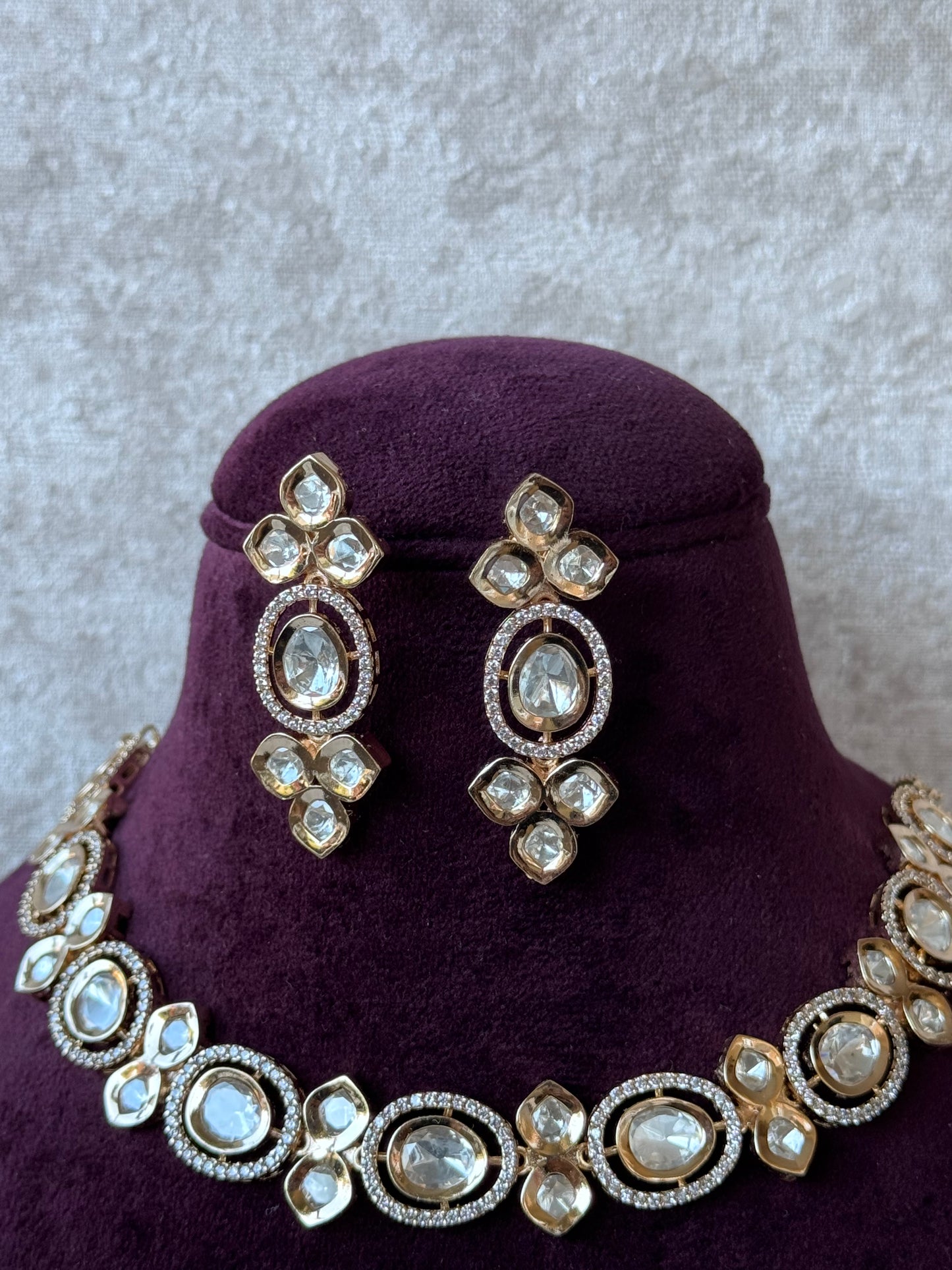 Kundan Slim Necklace Set | The Tara Collection