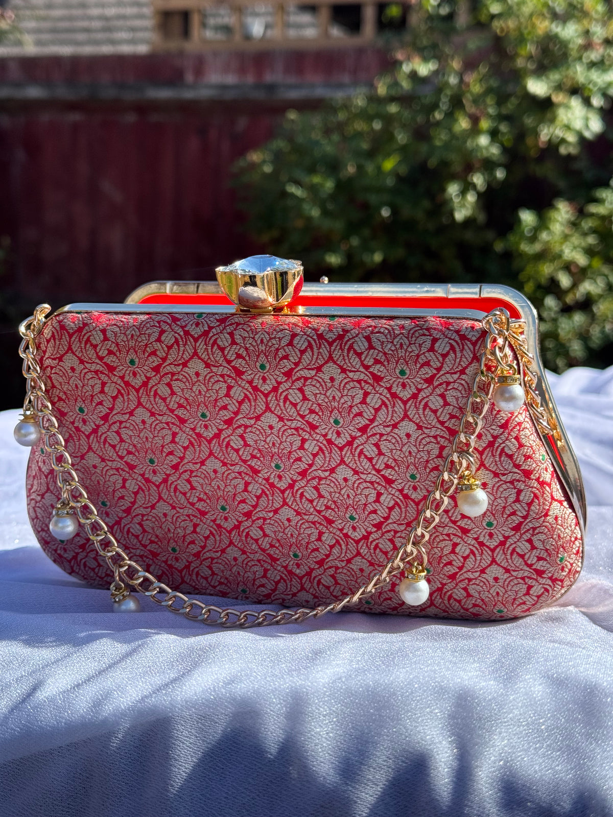 Kashvi Clutch Bag | Pure Banarasi Silk Clutch Purse | The Tara Collection