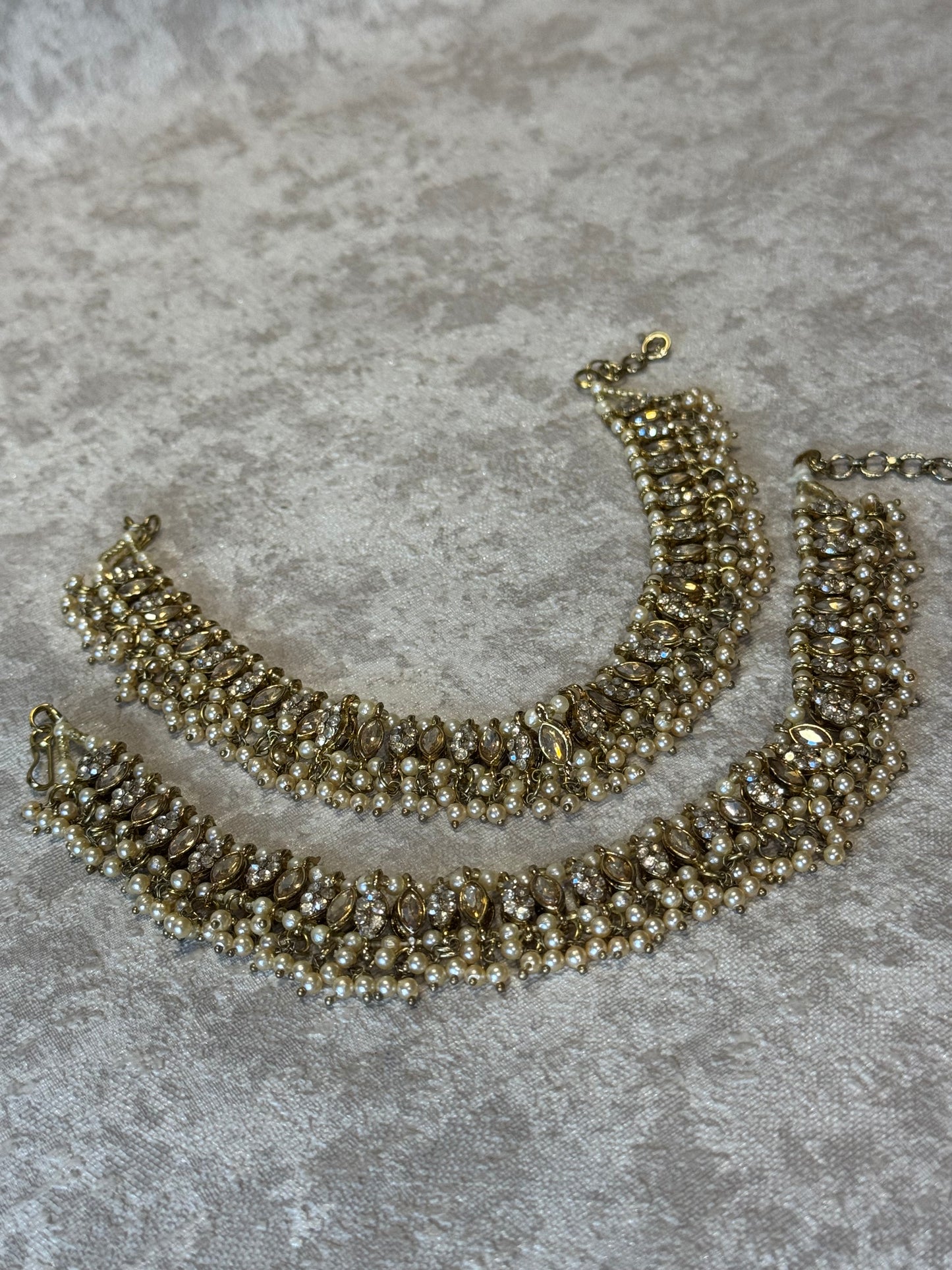 Champagne & Pearl Payal Set