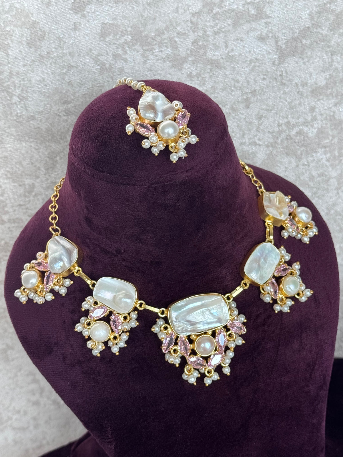 Urmi - Mother of Pearl Set | The Tara Collection