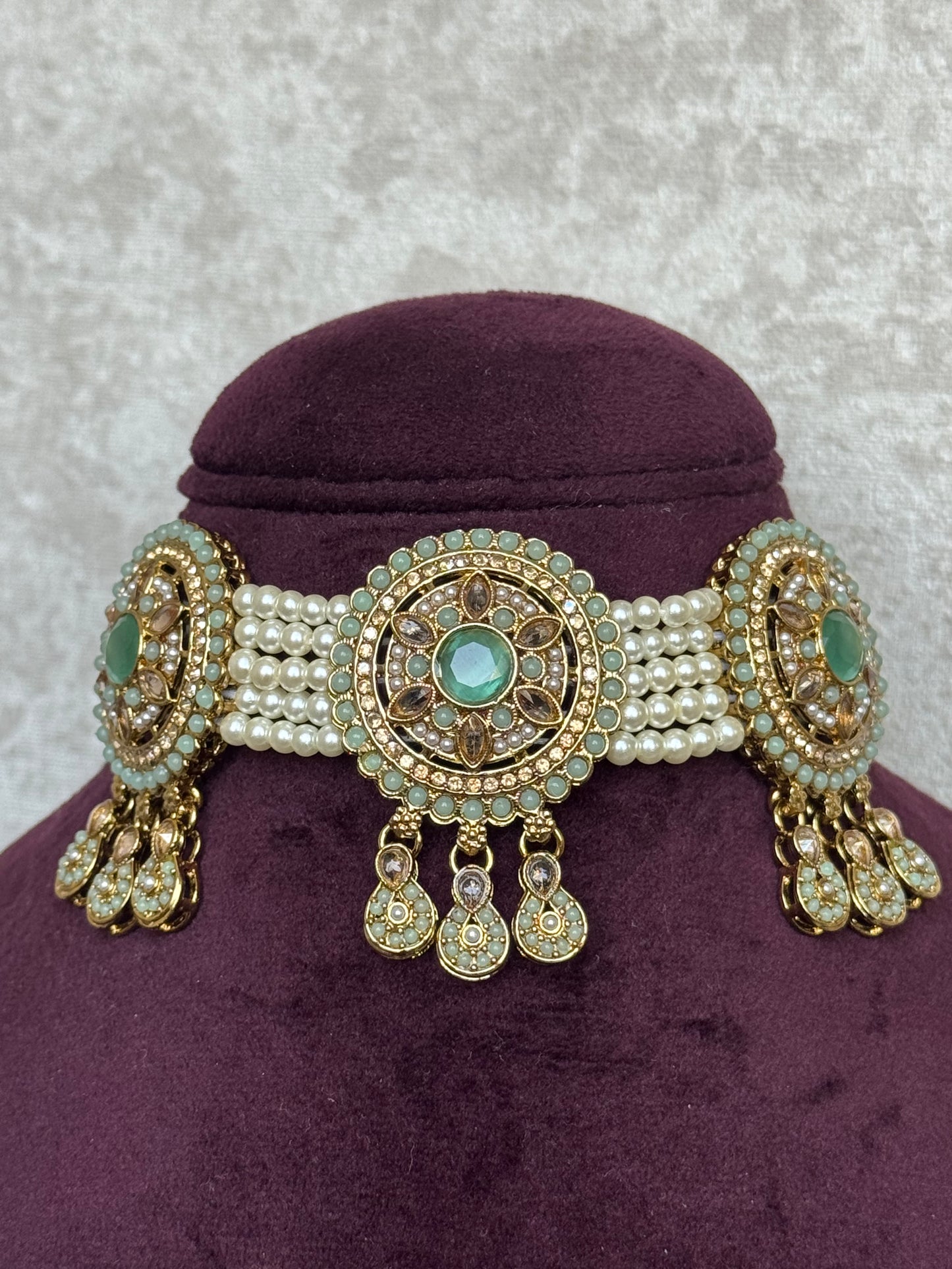 Pearl Bead Choker Set | The Tara Collection