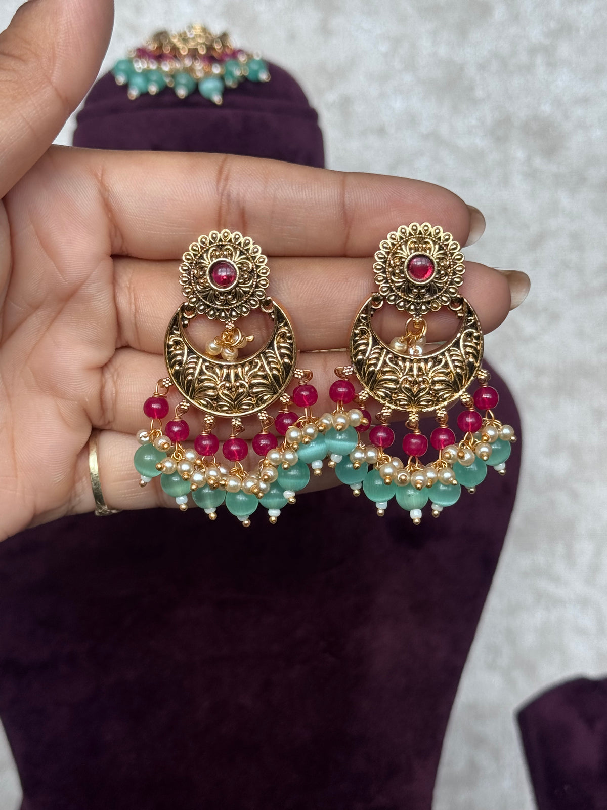 Sharvani - Antique Gold Choker Set | The Tara Collection