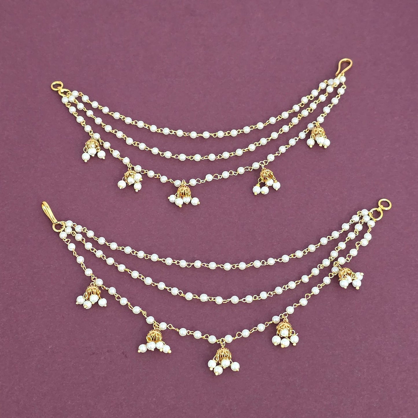 Multi Chain Jhumka Drop Sahara | The Tara Collection