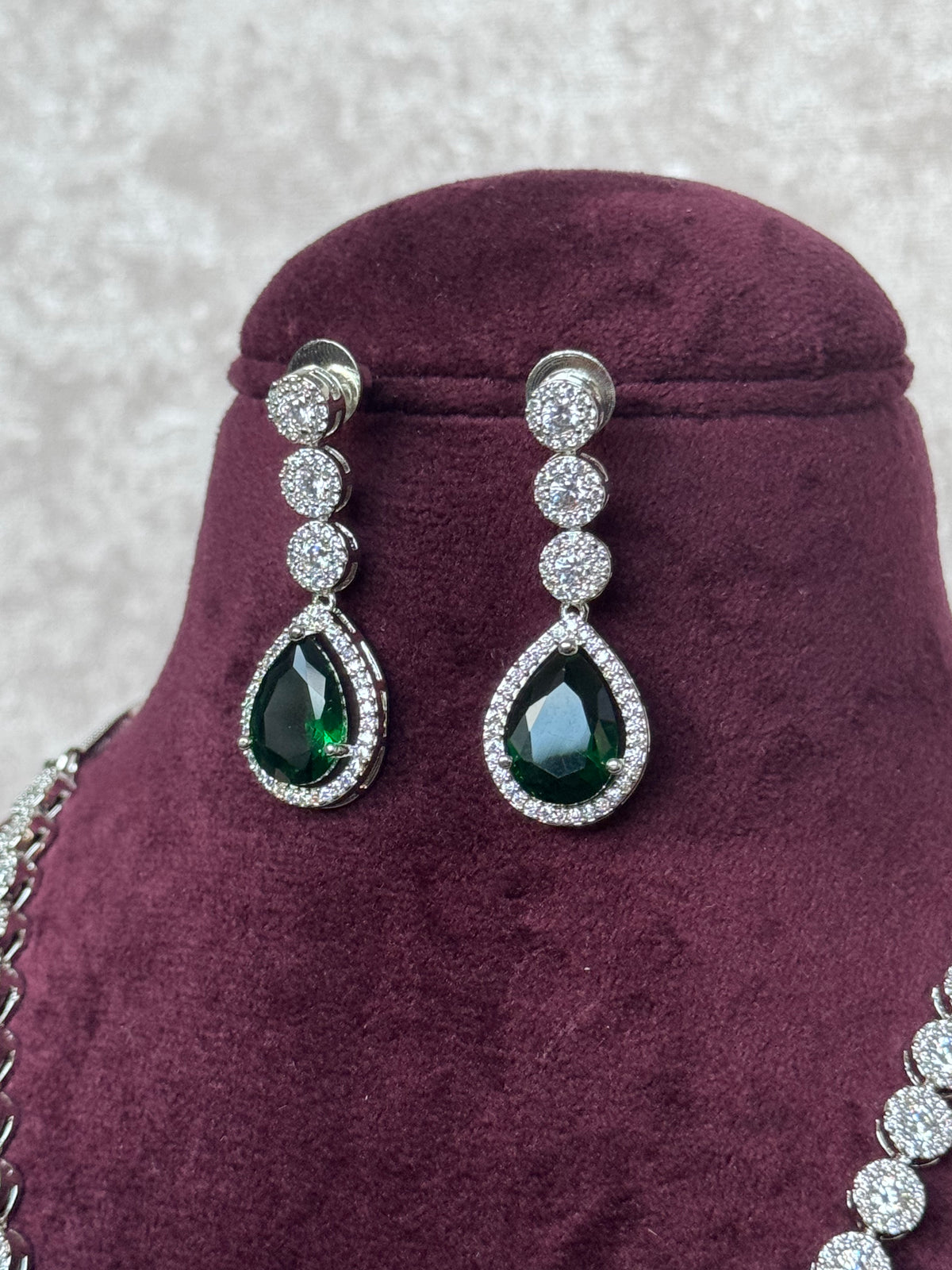 Amaya - American Diamond Necklace Set | The Tara Collection