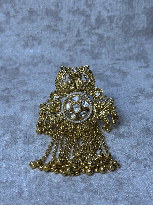 Double Finger Ghungroo Ring