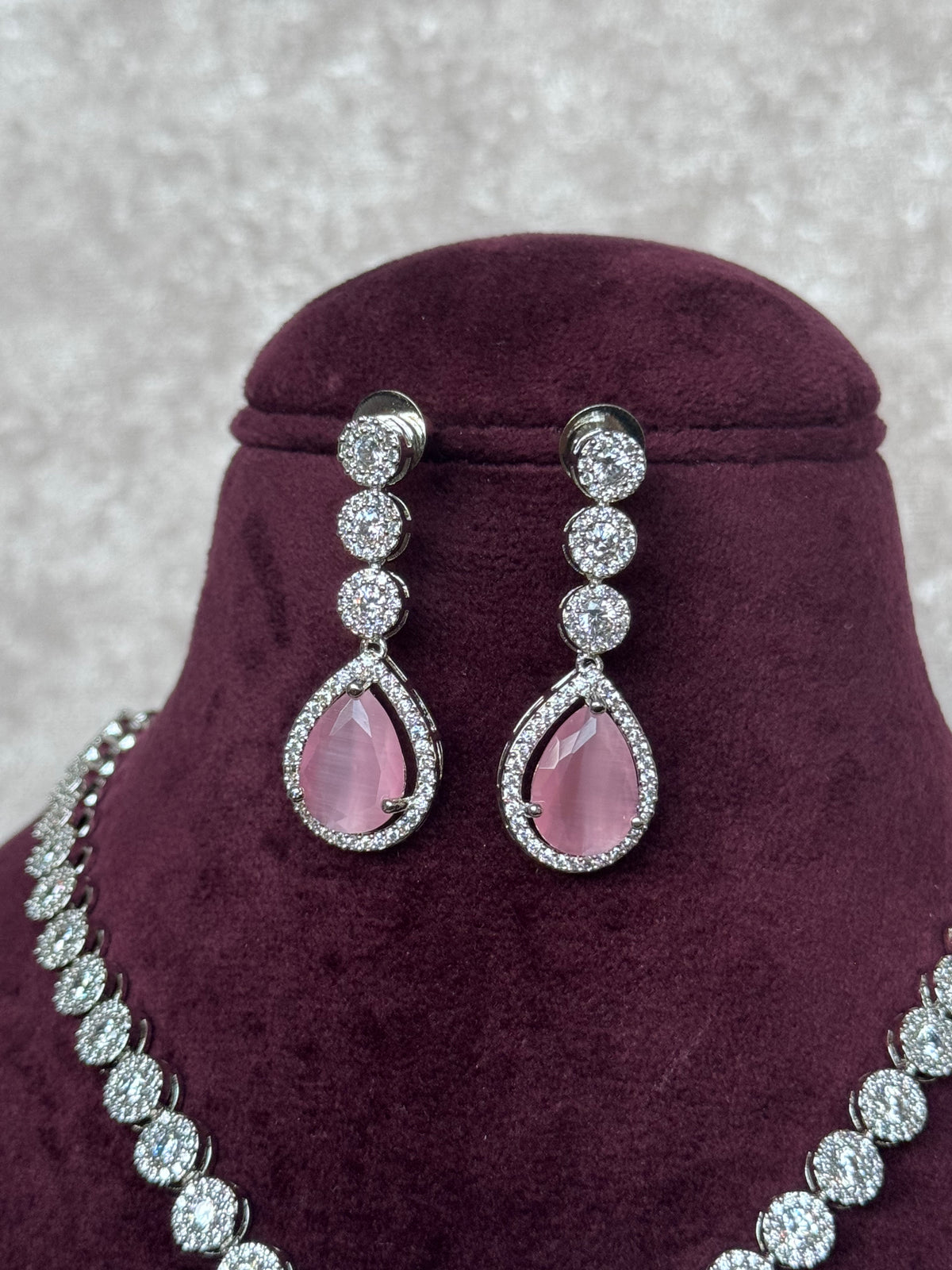 Amaya - American Diamond Necklace Set | The Tara Collection