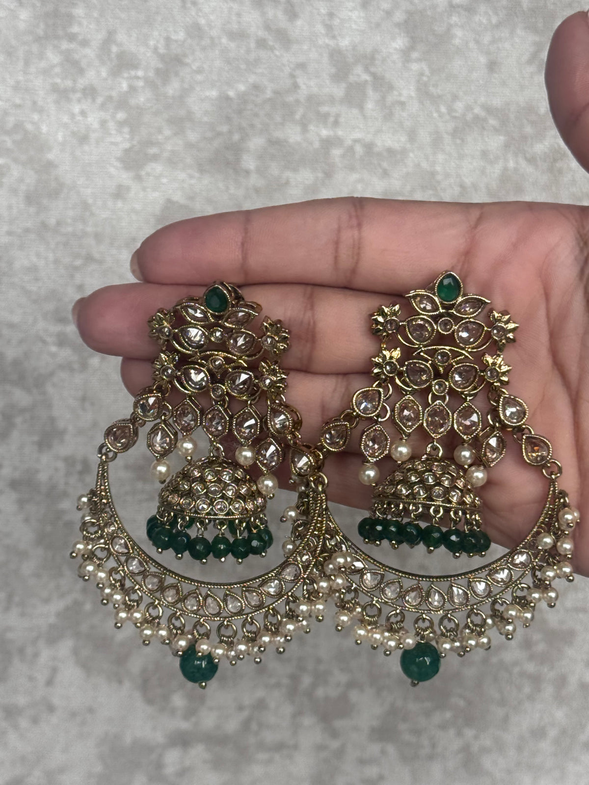 Leela – Chandbali Jhumka Earrings | The Tara Collection