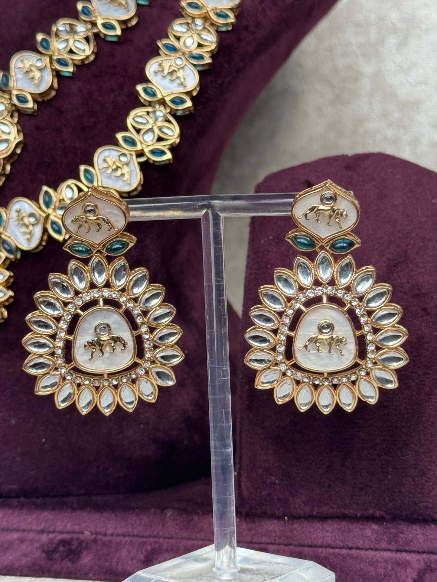 Double Layer Sabyasachi Inspired MOP and Kundan Necklace Set | The Tara Collection