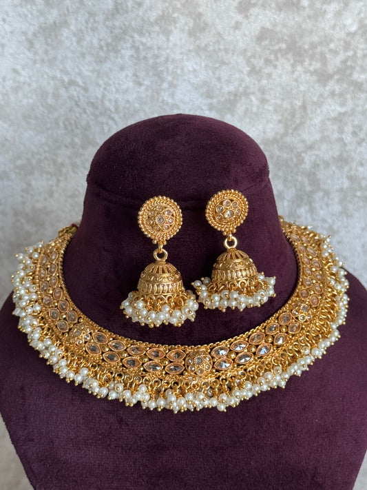 Moti Gold-Plated Necklace Set | The Tara Collection