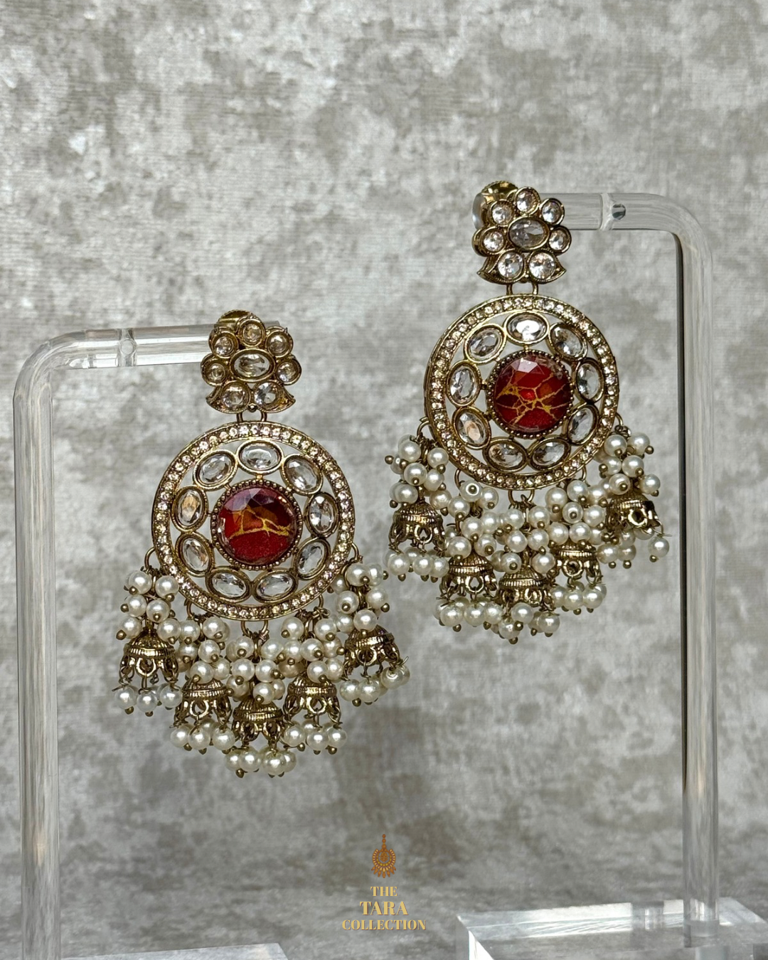 Kundan Multi Jhumka Drop Statement Earrings