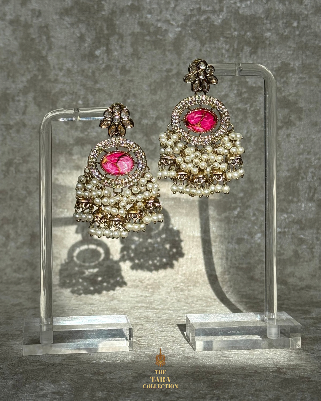 Kundan Multi Jhumka Drop Statement Earrings