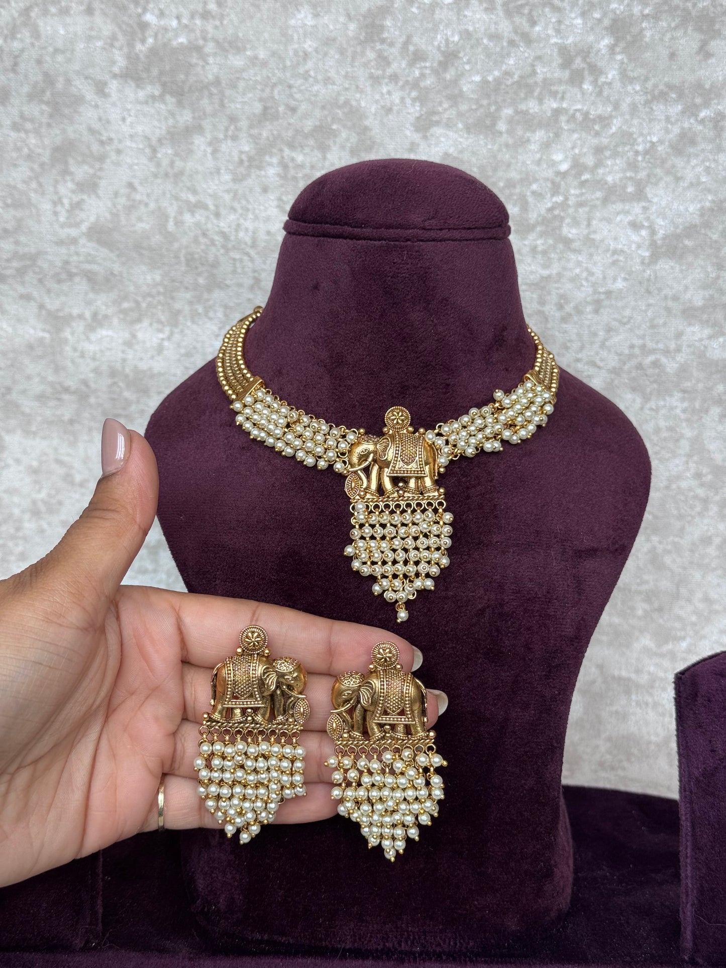 Heritage Elephant Pearl Set | The Tara Collection