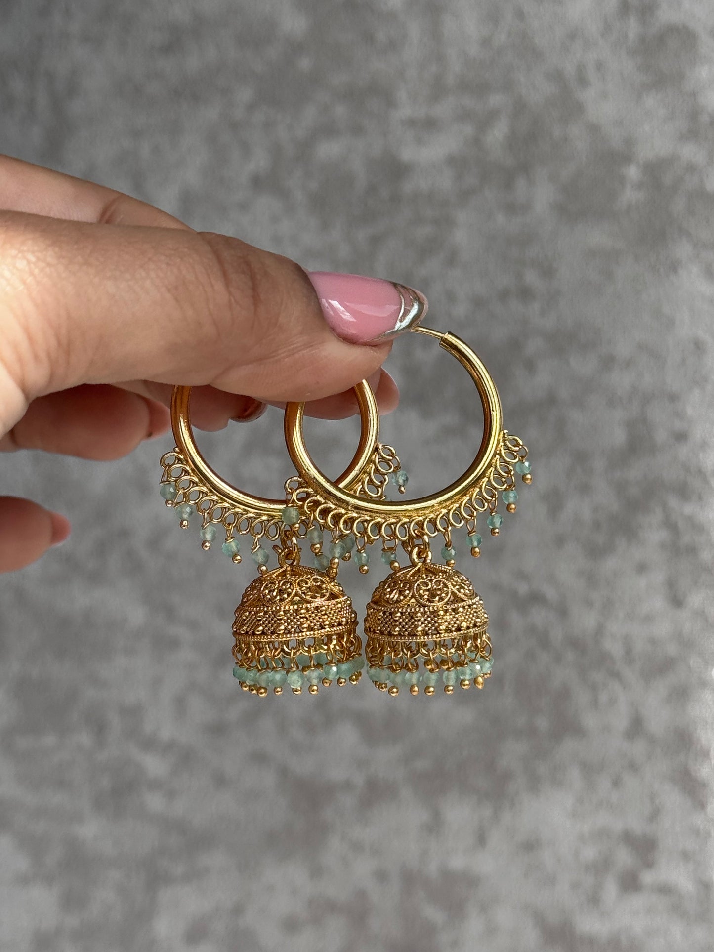 Bali Hoop Jhumka Earrings | The Tara Collection