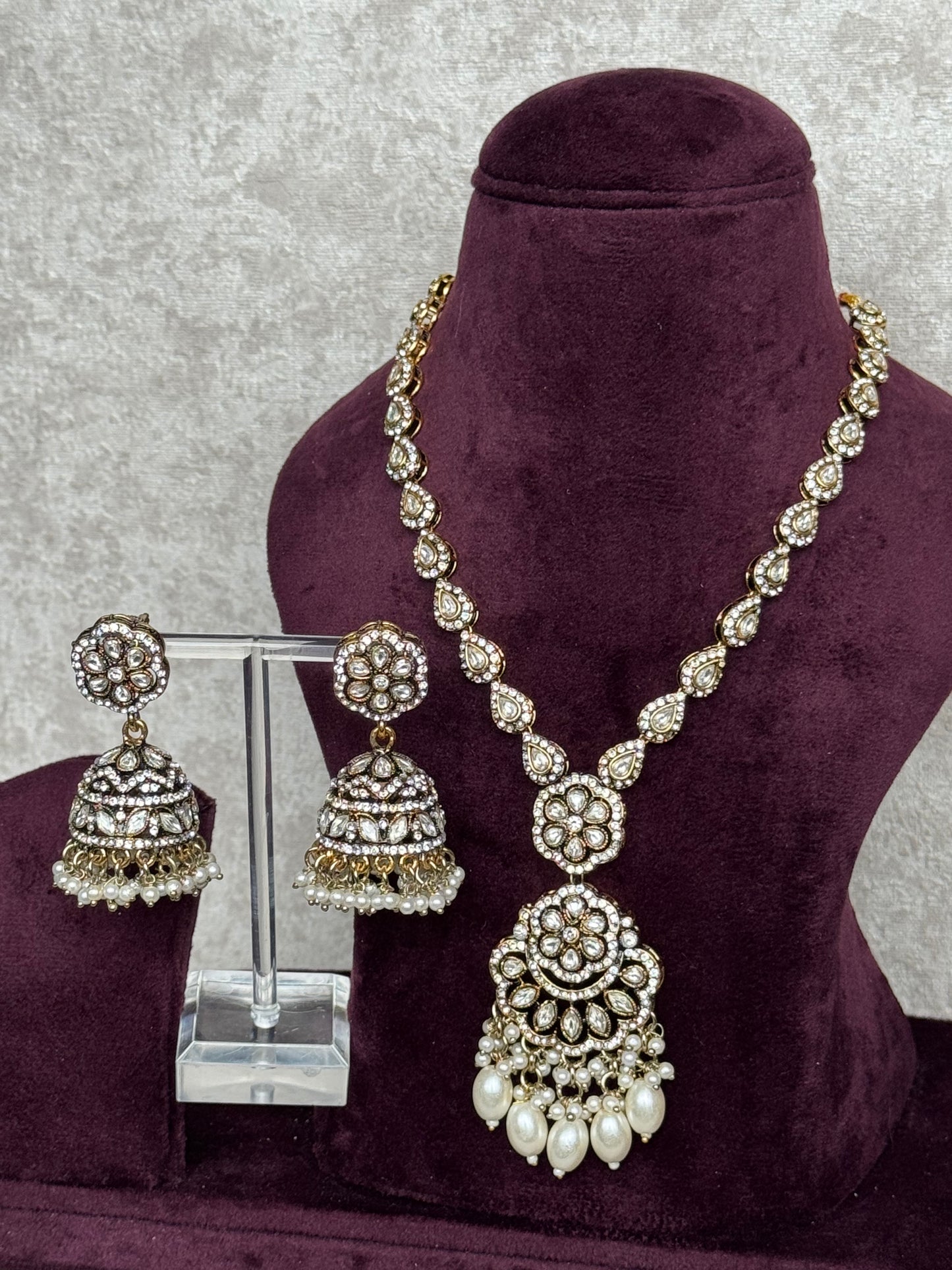 Brushed Gold Necklace Set | The Tara Collection