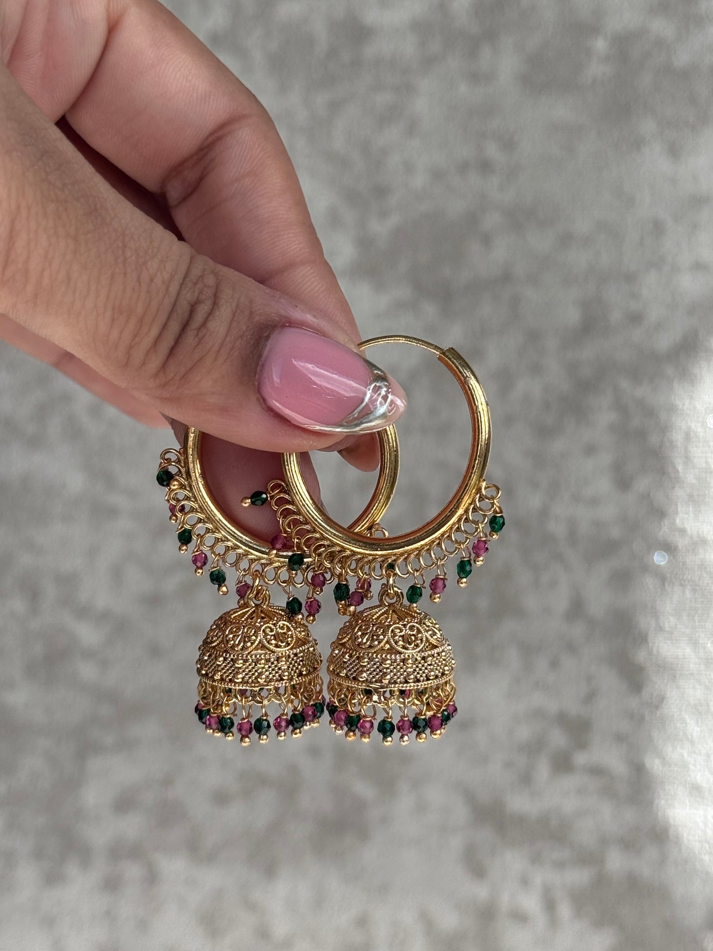 Bali Hoop Jhumka Earrings | The Tara Collection