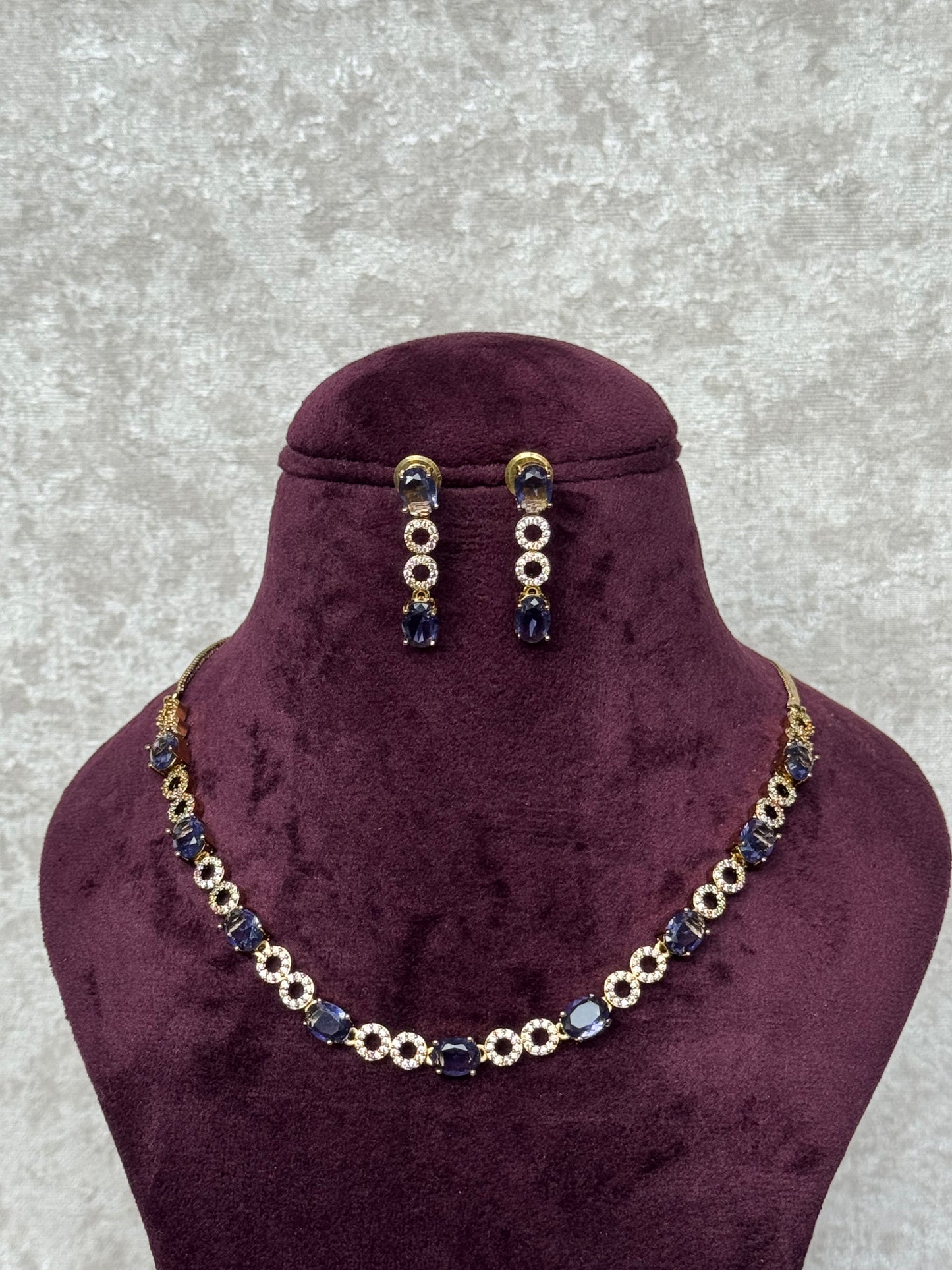 Gold Based American Diamond Set | The Tara Collection