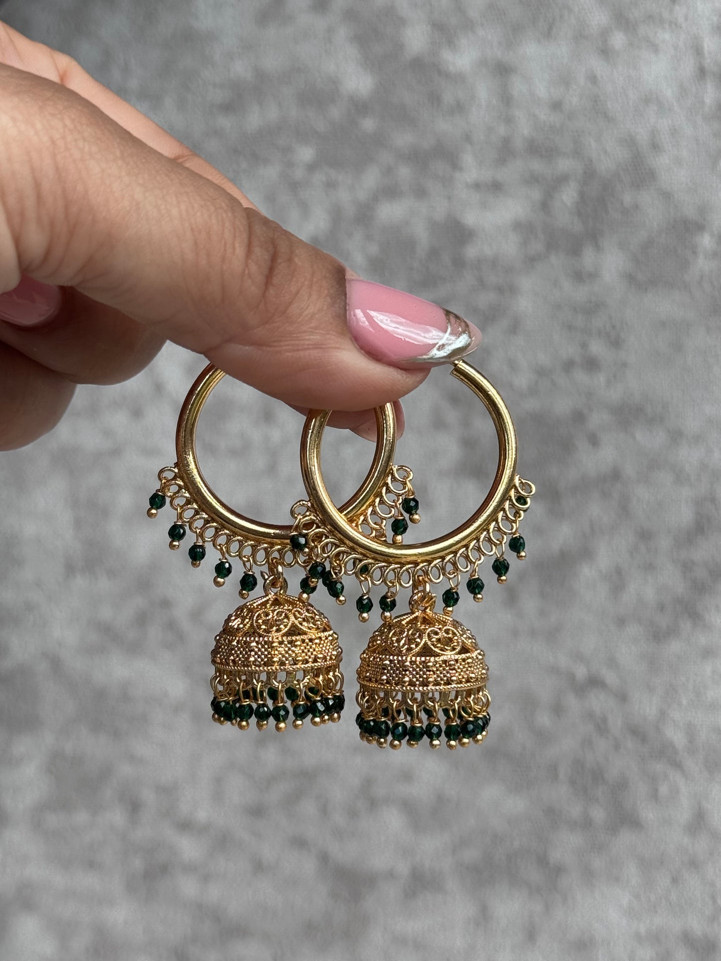 Bali Hoop Jhumka Earrings | The Tara Collection