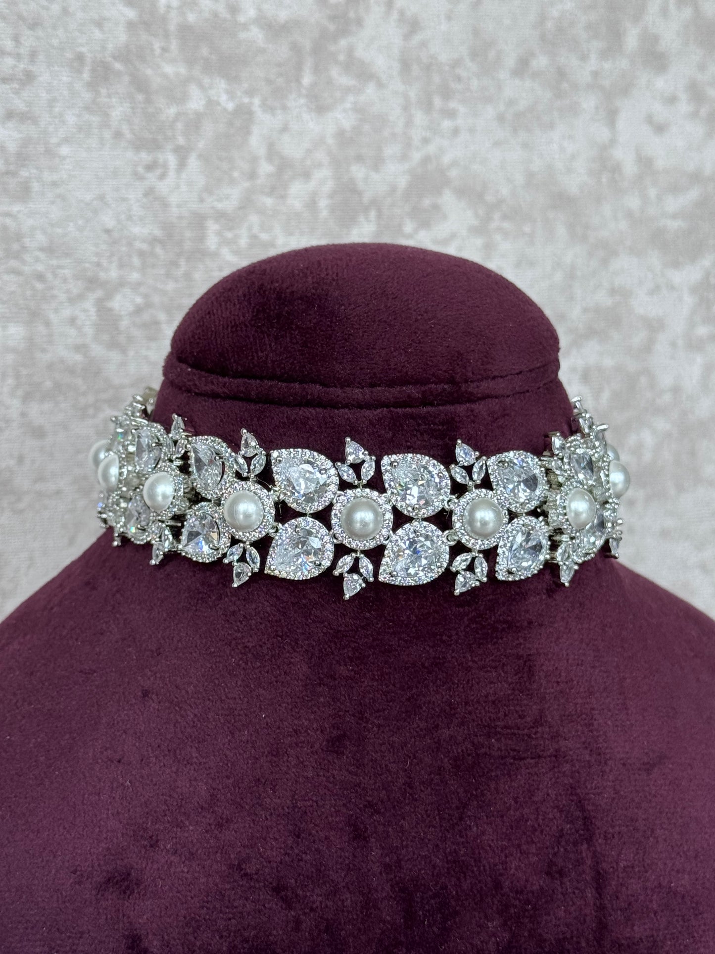 American Diamond Choker Set | The Tara Collection