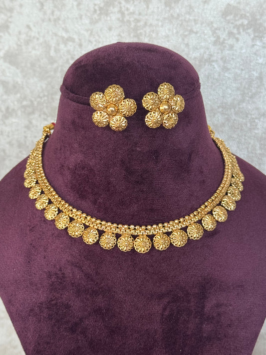Classic Gold-Plated Simple Necklace Set