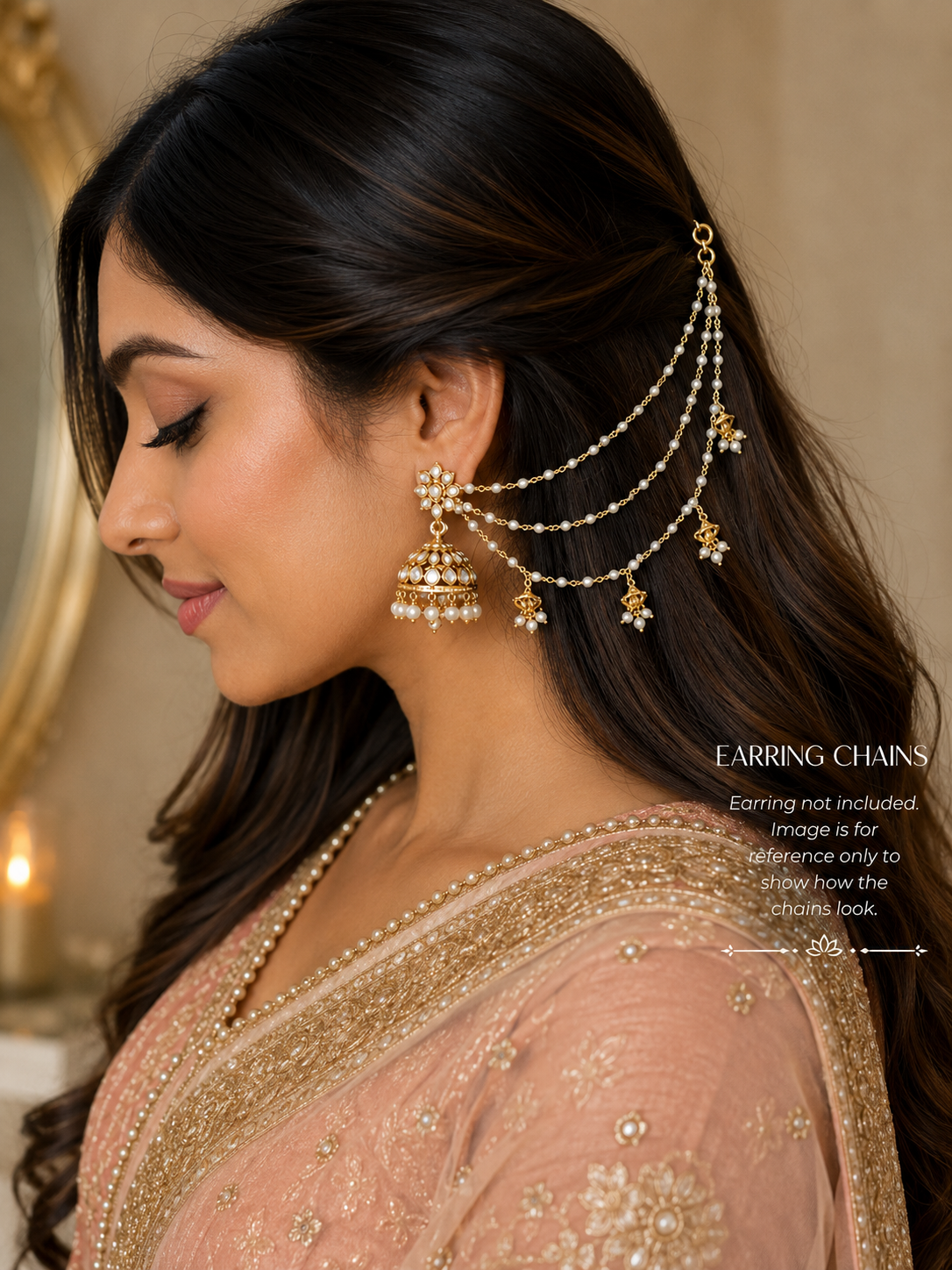 Multi Chain Jhumka Drop Sahara | The Tara Collection