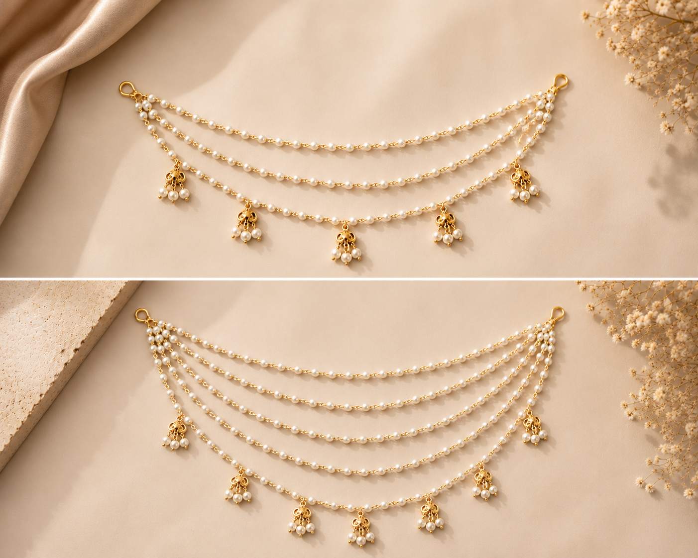 Multi Chain Jhumka Drop Sahara | The Tara Collection