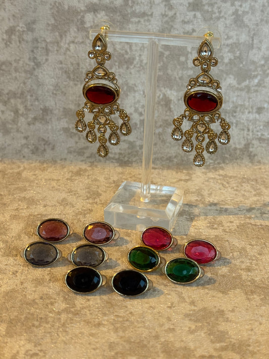 Changeable Stone Earrings | 6 earrings in one!