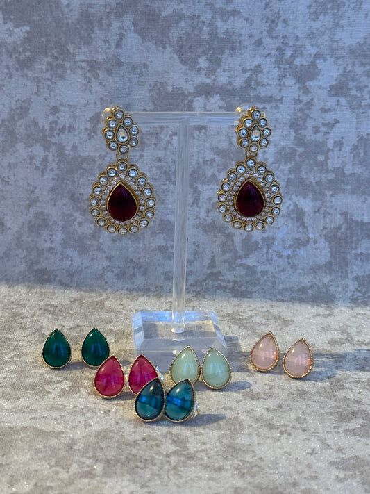 Teardrop changeable earrings | 6 earrings in 1!