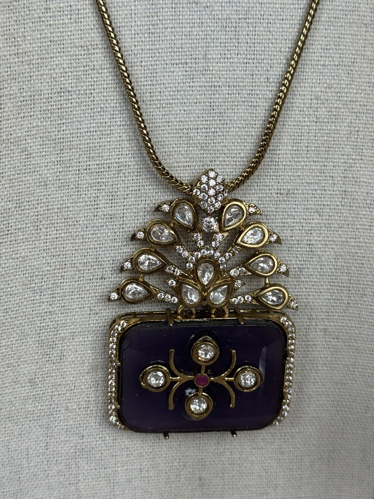 Purple Doublet Pendant Set